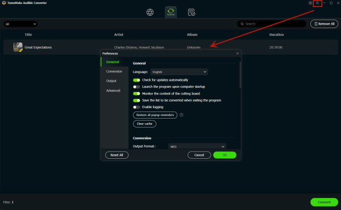 select output format