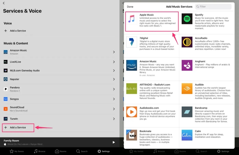 add apple music to sonos