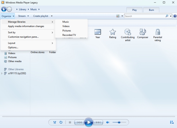 add music in windows media player