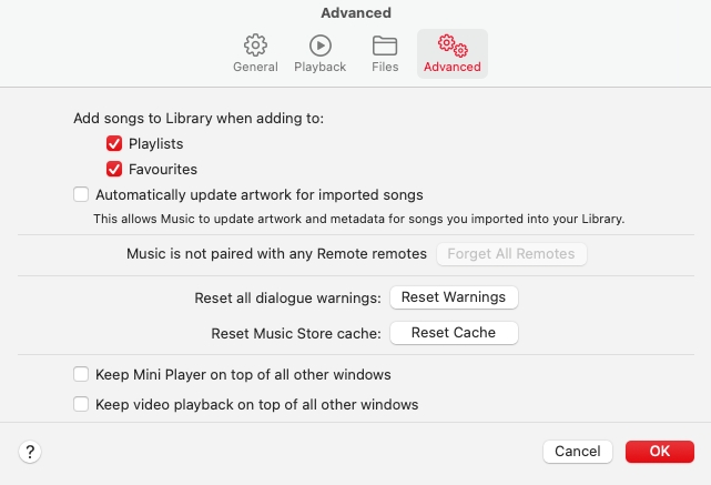 check add playlist songs on mac
