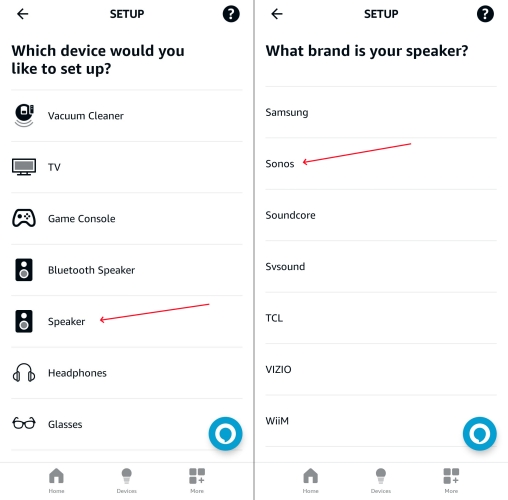 link sonos to alexa