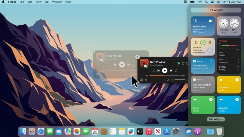 add spotify widget on mac