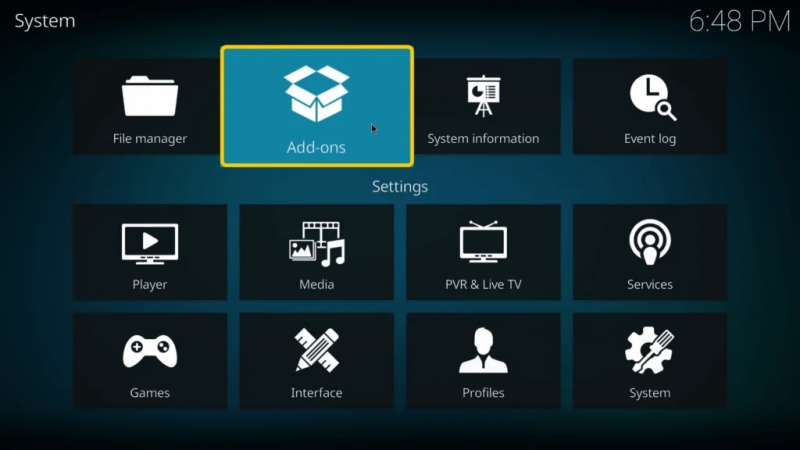 addons in kodi