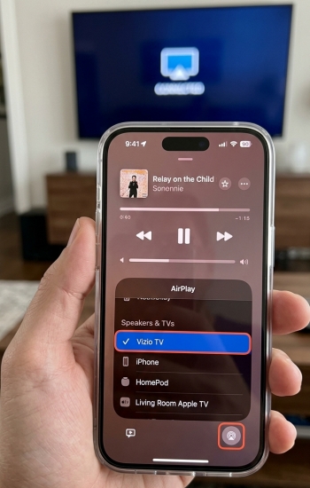 airplay apple music to vizio tv