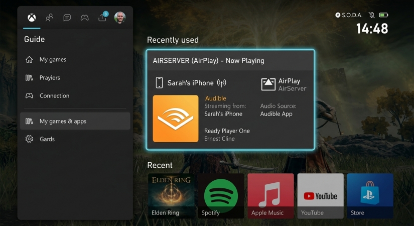 airserver for audible on xbox