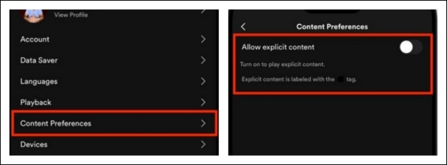 allow explicit content on spotify