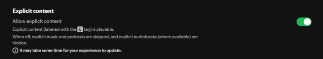 allow spotify explicit content