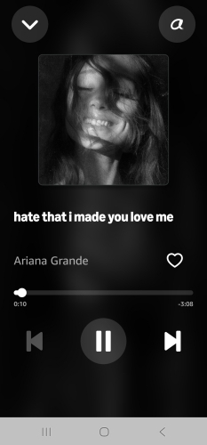 amazon music car mode interface