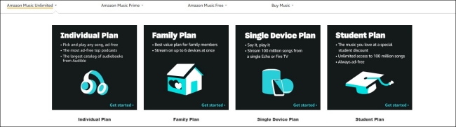 amazon music plans