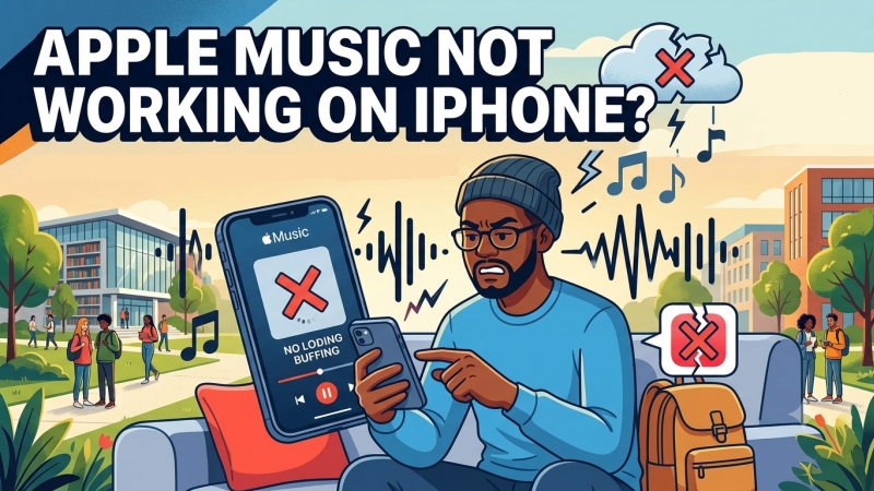 fix apple music not working on iphone