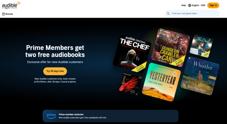 audible premium free trial