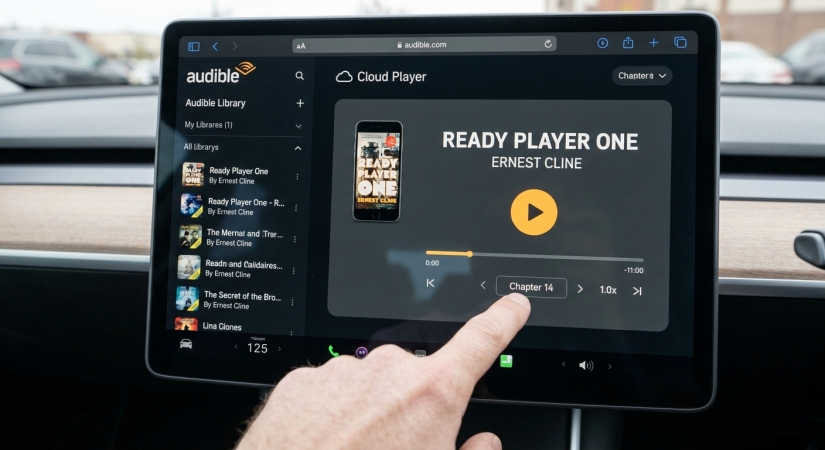 audible web player in tesla