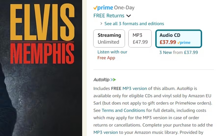 choose auto-rip in amazon music