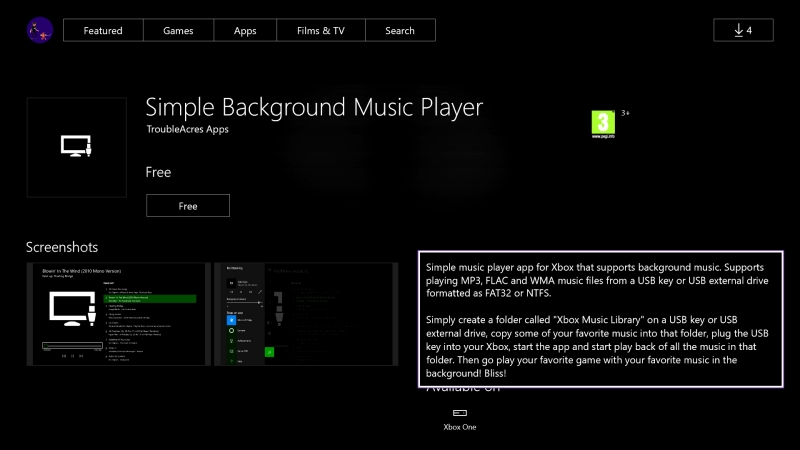 background music player on xbox