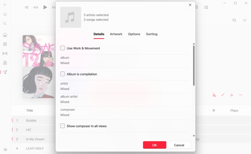 bulk edit apple music details on computer