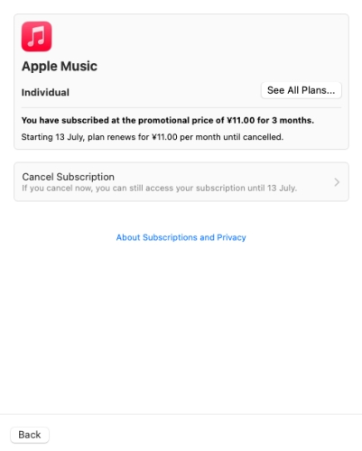 cancel apple music on mac