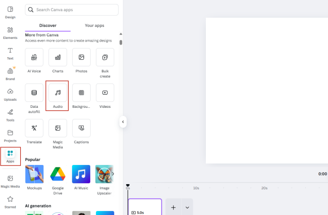 canva audio