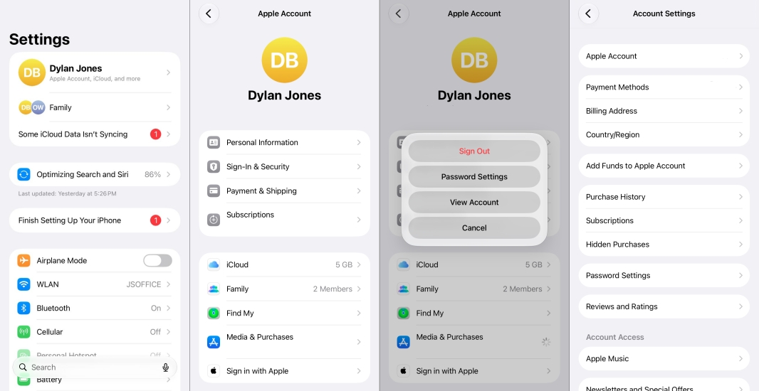change region of apple id on iphone