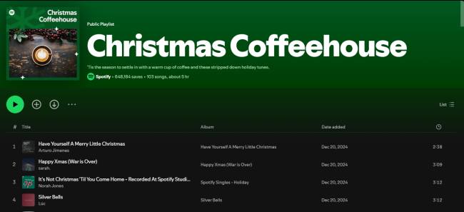 christmas coffeehouse