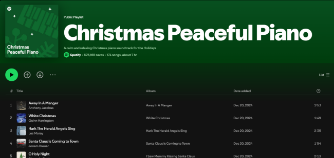 christmas peaceful piano