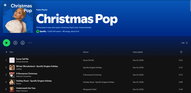 christmas pop