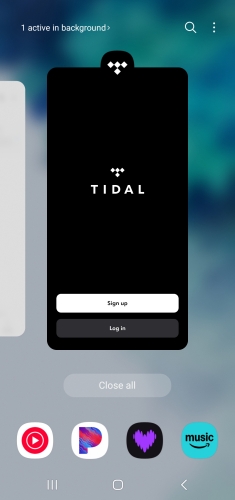 close tidal on android