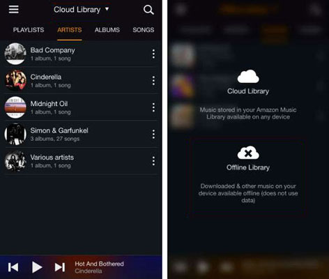cloud library on amazon music