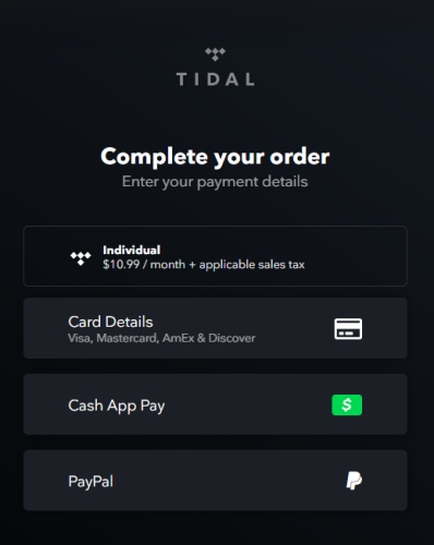 complete order on tidal