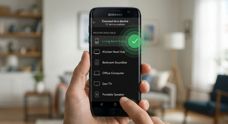 connect a device on spotify
