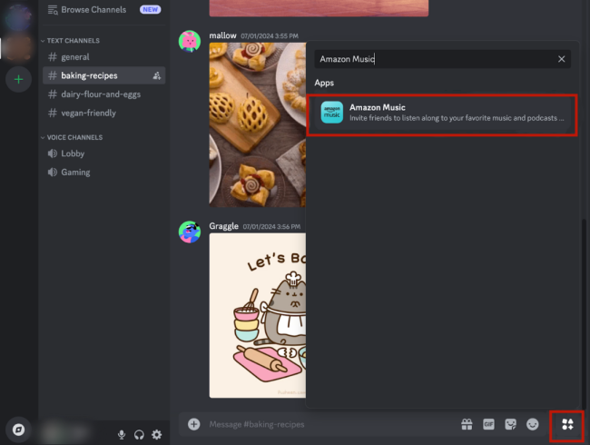 connect to amazon music on discord