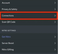 connections on discord mobile