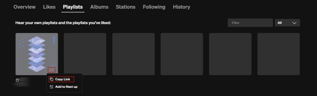 copy soundcloud playlist link