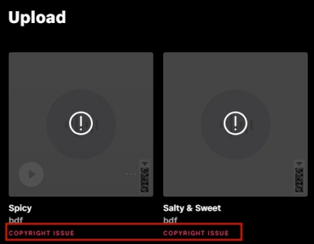 copyright issue falg on tidal