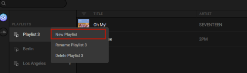 create playlist on traktor dj
