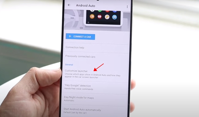 customize launchers on android auto