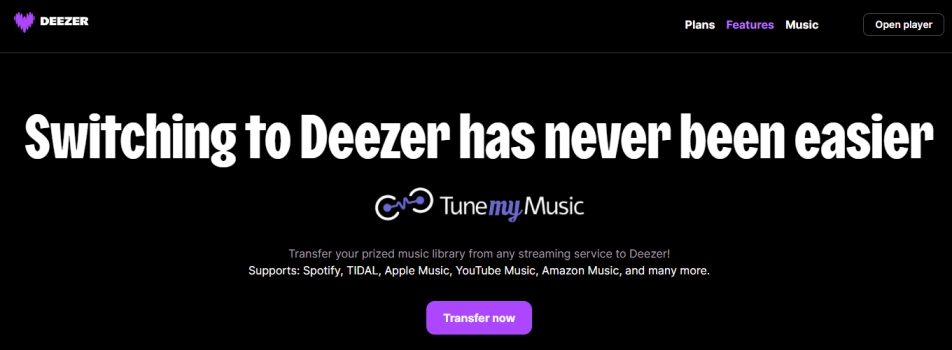 transfer your music on deezer