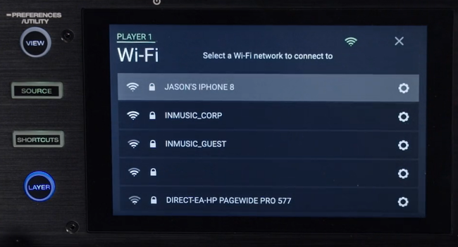 denon dj wifi settings