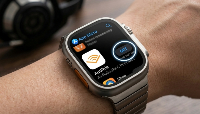 install audible on apple watch from app store