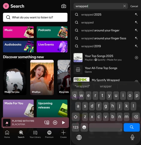 direct search of spotify wrapped
