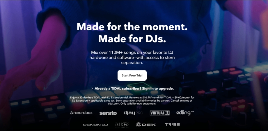 dj platforms for tidal