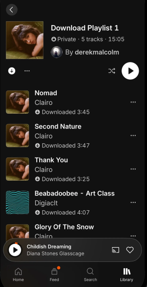 download icon on soundcloud mobile