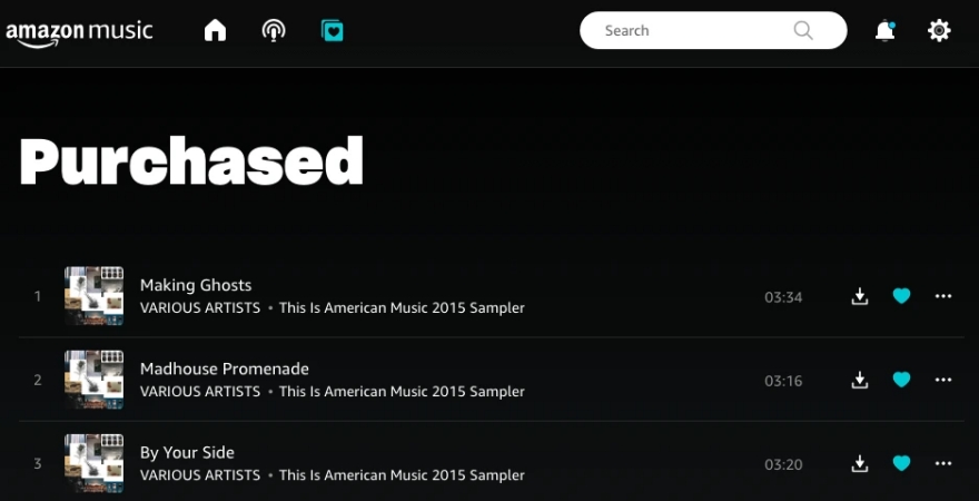 download purchased amazon music songs