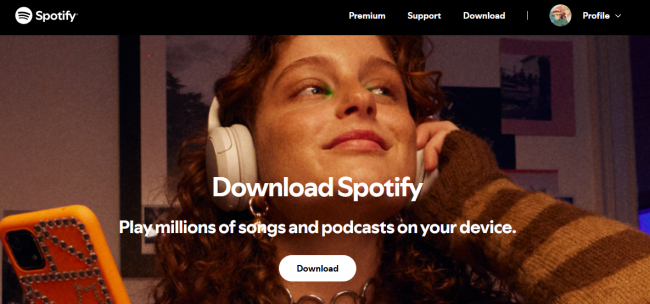 download the spotify app