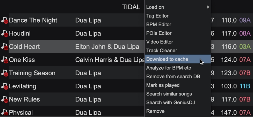 download tidal music in virtual dj