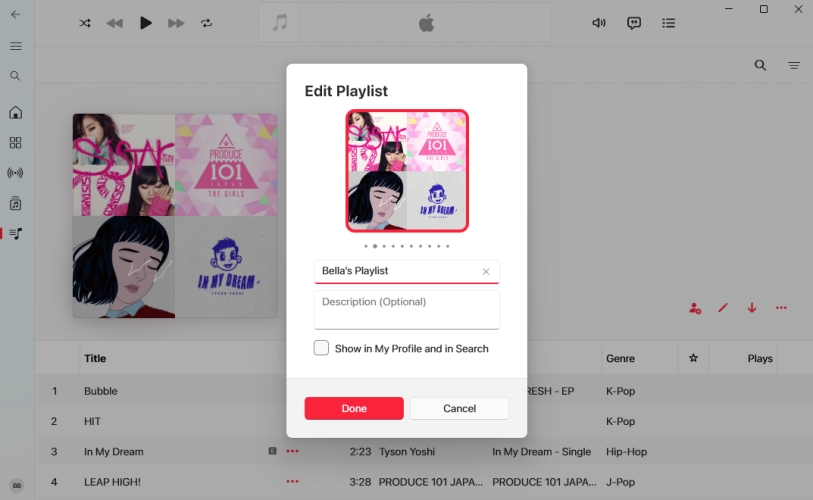 edit apple music playlist on computer