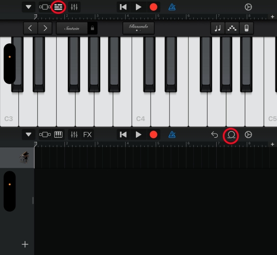 create a project in garageband