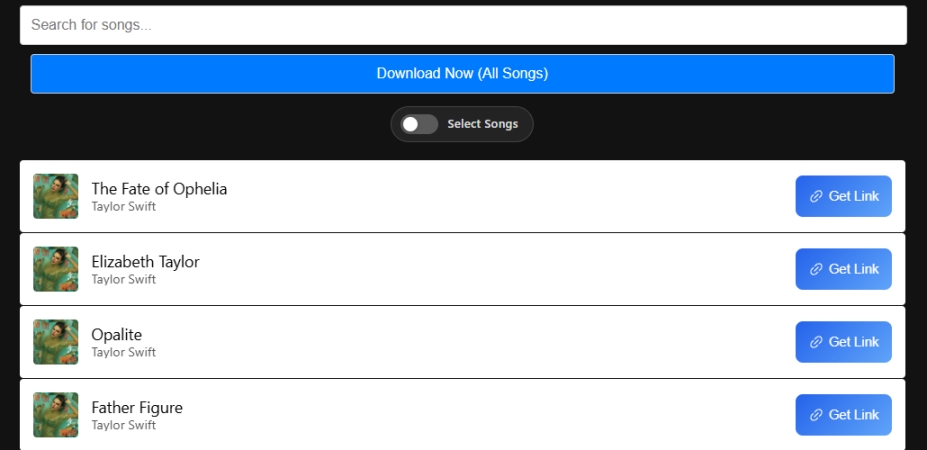 get download link in spotdown