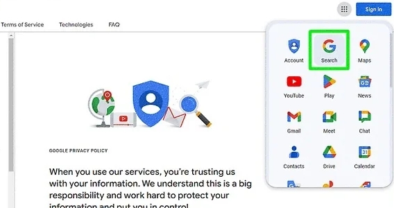 google search on ps5