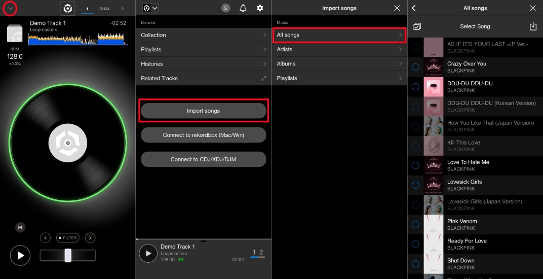 import local files to rekordbox on mobile phone