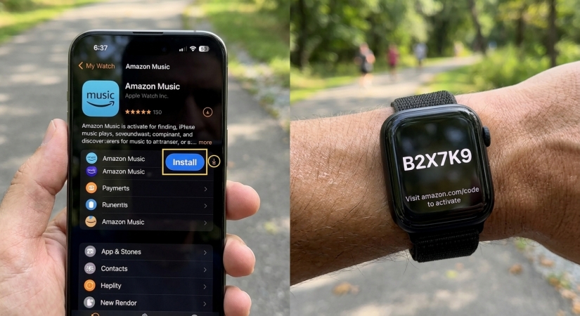 install amazon music on apple watch from iphone